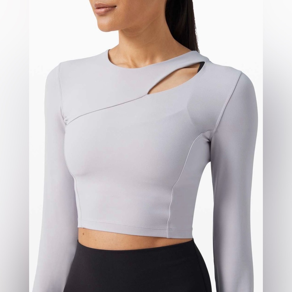 NEW Lululemon Aligned Angles Nulu Long Sleeve Iced Iris 4 Gym Yoga Workout Train